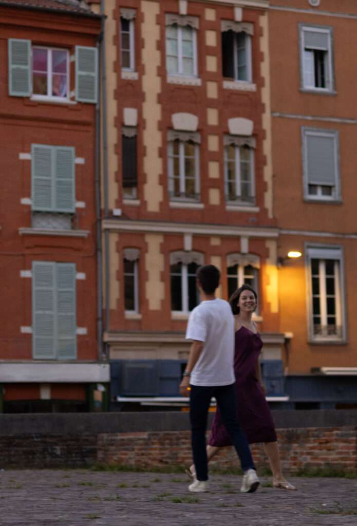 couple danse parvis Toulouse shooting photo couché du soleil